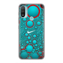 Силиконовый Чехол на Motorola MOTO E40 с картинкой Nike (Найк зеленый)