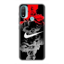 Силиконовый Чехол на Motorola MOTO E40 с картинкой Nike (Nike дым)