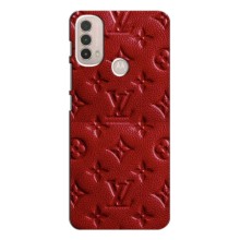 Текстурный Чехол Louis Vuitton для Моторола Мото Е40 (Красный ЛВ)
