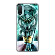 Защитные чехлы для Мото Е40 (AlphaPrint) (ХИТ продаж) ВОЛК (Яркий волк)