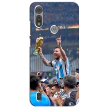 Чехлы Лео Месси Аргентина для Motorola Moto E6S (Месси король)
