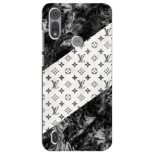 Чехол Стиль Louis Vuitton на Motorola MOTO E6S (LV на белом)