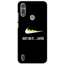 Силиконовый Чехол на Motorola MOTO E6S с картинкой Nike (Later)