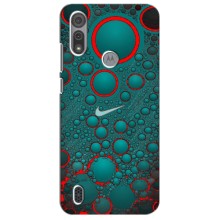 Силиконовый Чехол на Motorola MOTO E6S с картинкой Nike (Найк зеленый)