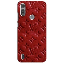 Текстурный Чехол Louis Vuitton для Моторола Мото е6с (Красный ЛВ)