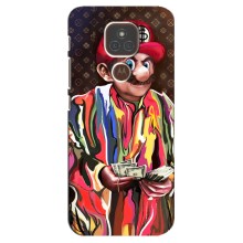 Брендновые Чехлы для Motorola MOTO E7 Plus - (PREMIUMPrint) (Mario LV)