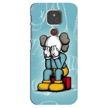 Чехлы для Motorola MOTO E7 Plus - Bearbrick Louis Vuitton (PREMIUMPrint) (Плач Bearbrick)