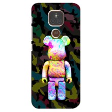 Чехлы для Motorola MOTO E7 Plus - Bearbrick Louis Vuitton (PREMIUMPrint) (Яркий Bearbrick)