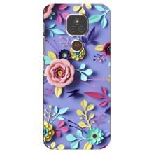 Чохли з квітами для Motorola MOTO E7 Plus (VPrint) (Дизайн квітів)