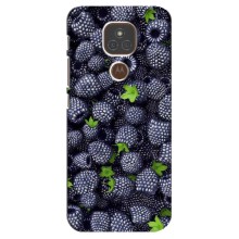 Чехлы с Фруктами для Motorola MOTO E7 Plus (VPrint) (Ежевика)