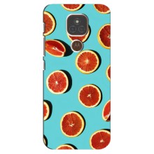 Чехлы с Фруктами для Motorola MOTO E7 Plus (VPrint) (Грейпфрут)