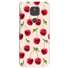 Чехлы с Фруктами для Motorola MOTO E7 Plus (VPrint) (Вишня)