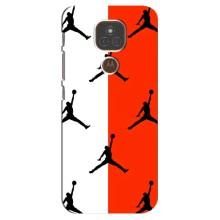 Чехлы для Motorola MOTO E7 Plus - с картинкой JORDAN (AlphaPrint) (Лого Джордан)
