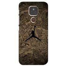 Чехлы для Motorola MOTO E7 Plus - с картинкой JORDAN (AlphaPrint) (Logo Jordan)