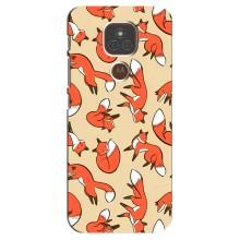 Чехлы с картинкой Лисички для Motorola MOTO E7 Plus (VPrint) (Лисички)