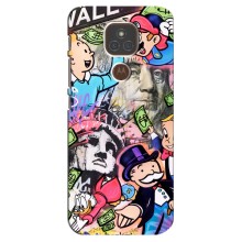 Чехлы с крутыми принтами для Motorola MOTO E7 Plus - (PREMIUMPrint) (Monopoly man)