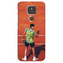 Чехлы с принтом Спортивная тематика для Motorola Moto E7 Plus – Алькарас Теннисист