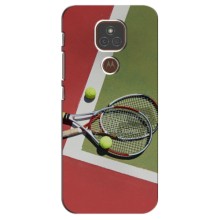Чехлы с принтом Спортивная тематика для Motorola Moto E7 Plus – Ракетки теннис