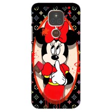 Чехол Disney Mouse Motorola MOTO E7 Plus (PREMIUMPrint) (Минни Маус ЛВ)