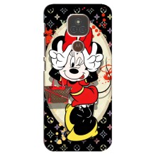 Чехол Disney Mouse Motorola MOTO E7 Plus (PREMIUMPrint) (Минни peace)