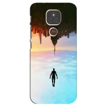 Чехол с человеком пауком для Motorola MOTO E7 Plus - (AlphaPrint) (Паук человек)