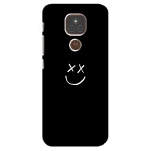 Чехол для Мото Е7 Плюс - (AlphaPrint) с печатью (ТОП продаж) (Смайл)