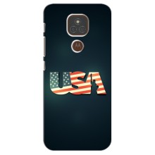Чехол Флаг USA для Motorola Moto E7 Plus – USA