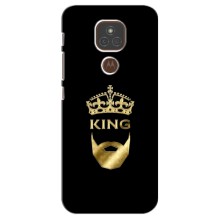 Чехол (Корона на чёрном фоне) для Мото Е7 Плюс – KING