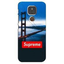 Чехол для Motorola MOTO E7 Plus с картинкой Supreme (AlphaPrint) – Стиль Supreme