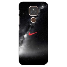 Чехол для Motorola MOTO E7 Plus - с принтом Найк (AlphaPrint) (Найк красный)