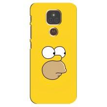 Чехол с Симпсонами для Motorola MOTO E7 Plus (VPrint) (Гомер)
