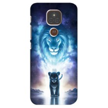 Чехол со Львом для Motorola MOTO E7 Plus (VPrint) (Маленький лев)
