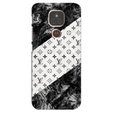 Чохол Стиль Louis Vuitton на Motorola MOTO E7 Plus (LV на білому)