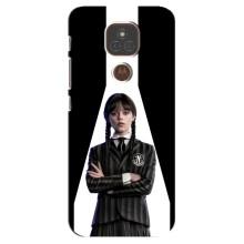 Чехлы Венсдей на Motorola MOTO E7 Plus Уэнсдей (AlphaPrint) – W-Wednesday