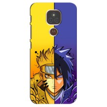Купить Чехлы на телефон с принтом Anime для Моторола Мото Е7 Плюс – Naruto Vs Sasuke