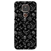 Новогодние, Праздничные Чехлы для Motorola MOTO E7 Plus - 2024 год (Новогодний фон)