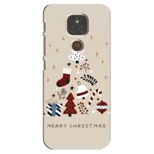 Рождественские Чехлы для Motorola MOTO E7 Plus (VPrint) (Merry Christmas)