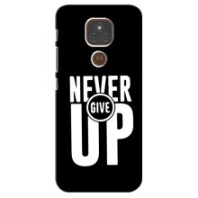 Силіконовый Чохол на Motorola MOTO E7 Plus з картинкою НАЙК – Never Give UP