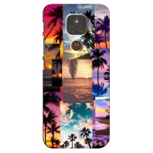 Силиконовый чехол с КАРТИНКАМИ лето для Motorola MOTO E7 Plus (AlphaPrint) (Летний отпуск)