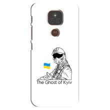 Защитные чехлы (Призрак Киева) для Motorola MOTO E7 Plus (AlphaPrint) (Летчик Киева)