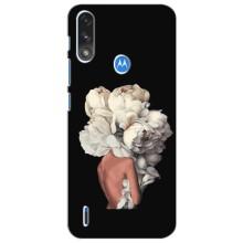Чехлы (ART) Цветы на Motorola Moto E7i / E7 Power (VPrint) (Білі квіти)