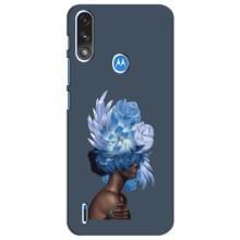 Чехлы (ART) Цветы на Motorola Moto E7i / E7 Power (VPrint) (Квіти на голові)