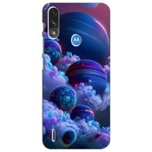 Чехлы КОСМОС для Motorola Moto E7i / E7 Power (Синие планеты)
