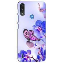 Чохли з квітами для Motorola Moto E7i / E7 Power (VPrint) (Метелик на квітах)