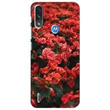 Чохли з квітами для Motorola Moto E7i / E7 Power (VPrint) (Квіти червоні)