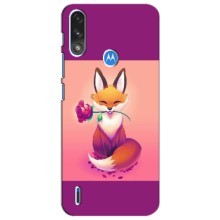 Чохли з картинкою Лисичка для Motorola Moto E7i / E7 Power (VPrint) (Лиса з трояндою)