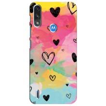 Чехлы с тематикой "Маленькие Сердечки" на Motorola Moto E7i / E7 Power (Яркие сердечки)
