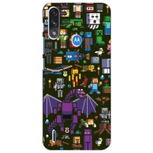 Чохол Майнкрафт на Motorola Moto E7i / E7 Power (AlphaPrint) Minecraft (Колаж Майнкрафт)