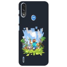 Чохол Майнкрафт на Motorola Moto E7i / E7 Power (AlphaPrint) Minecraft (персонажі Minecraft)