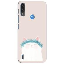 Чехол на тематику: Коты для Motorola MOTO E7i / E7 Power (Белый котик)